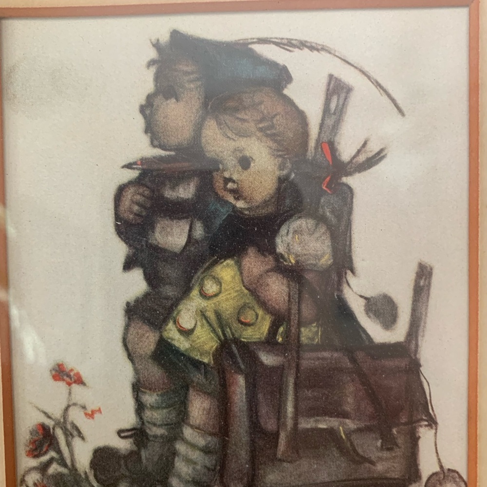 Vintage Trio of Hummel Framed Art Prints Under Glass - Picture 3 of 14